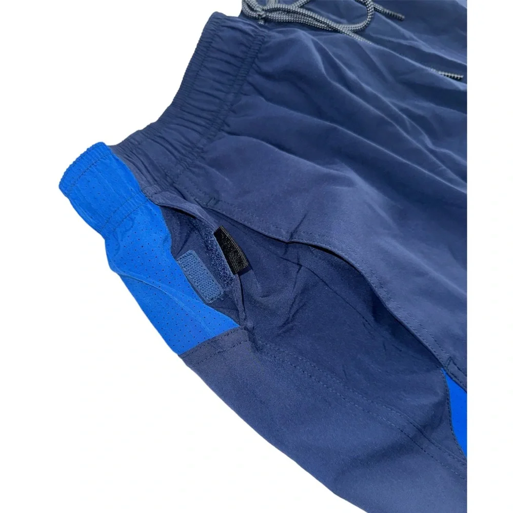 NWT Nike Men's Swim Trunks 4XLT Contend Water-Repellent Colorblocked Navy Blue - Picture 9 of 13